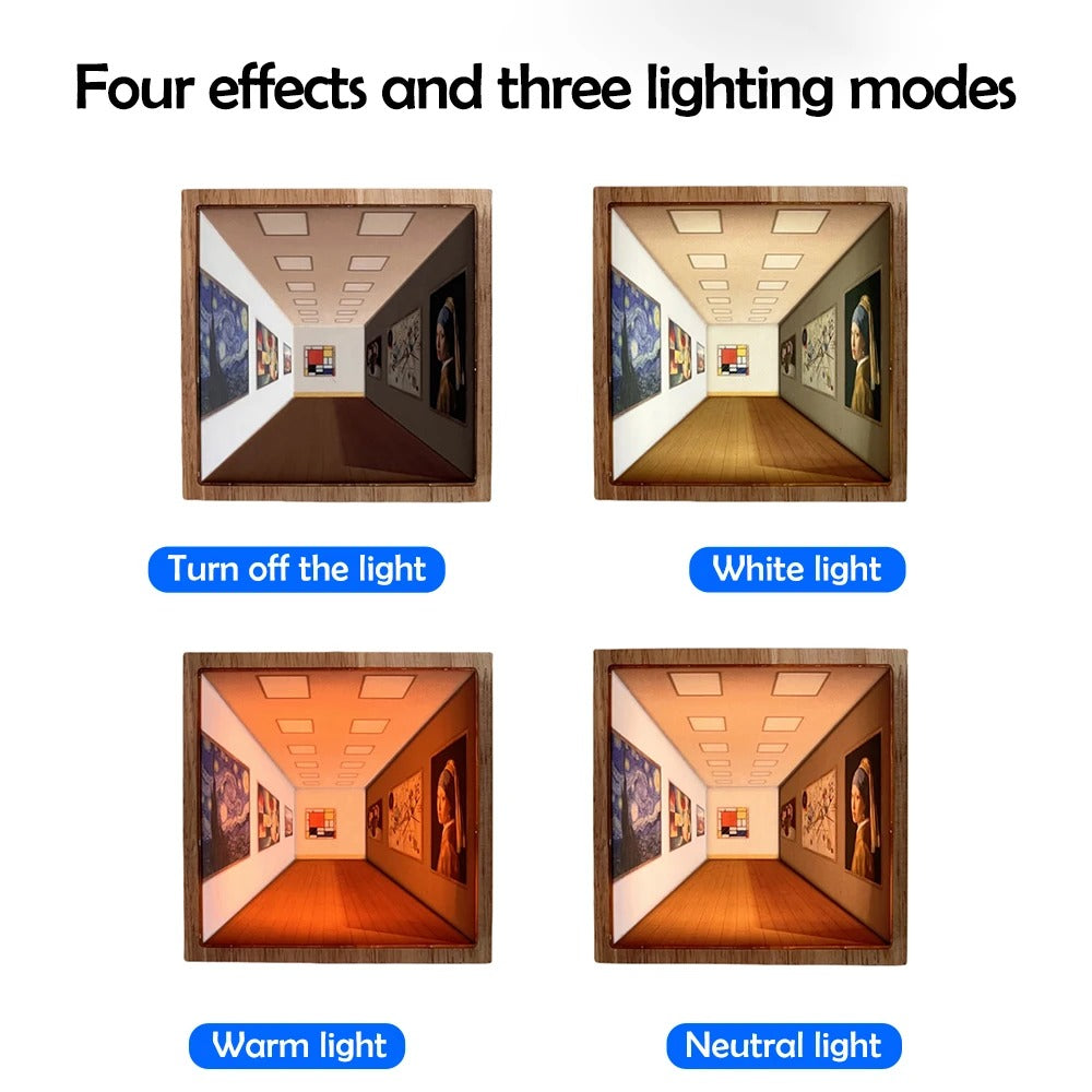 3D Naked Eye LED Night Light | Wall-Mounted & Adjustable